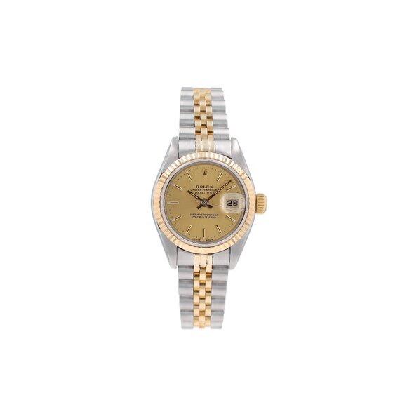 Rolex Accessories - Rolex Datejust 79173 26mm Champagne Index Dial Fluted Bezel Jubilee Band